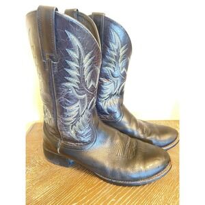 Ariat Mens Size‎ 9 EE Wide Black Heritage Stockman Western Cowboy Boots